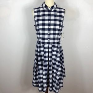 Nine West Plaid Shirt Dress